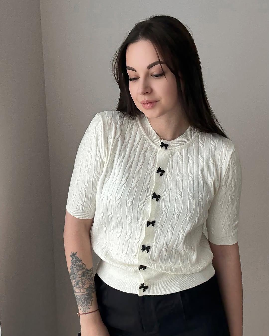 Літній кардиган з коротким рукавом